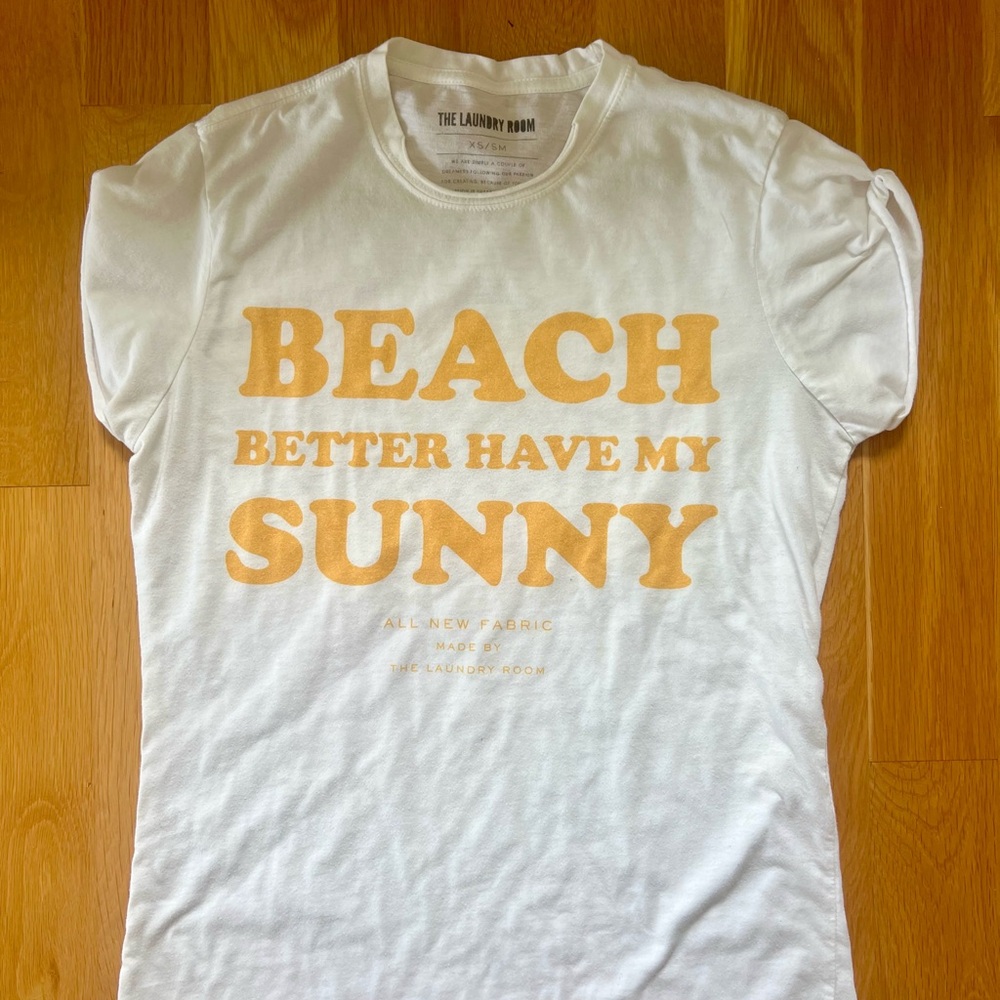 The Laundry Room White and Gold Tee